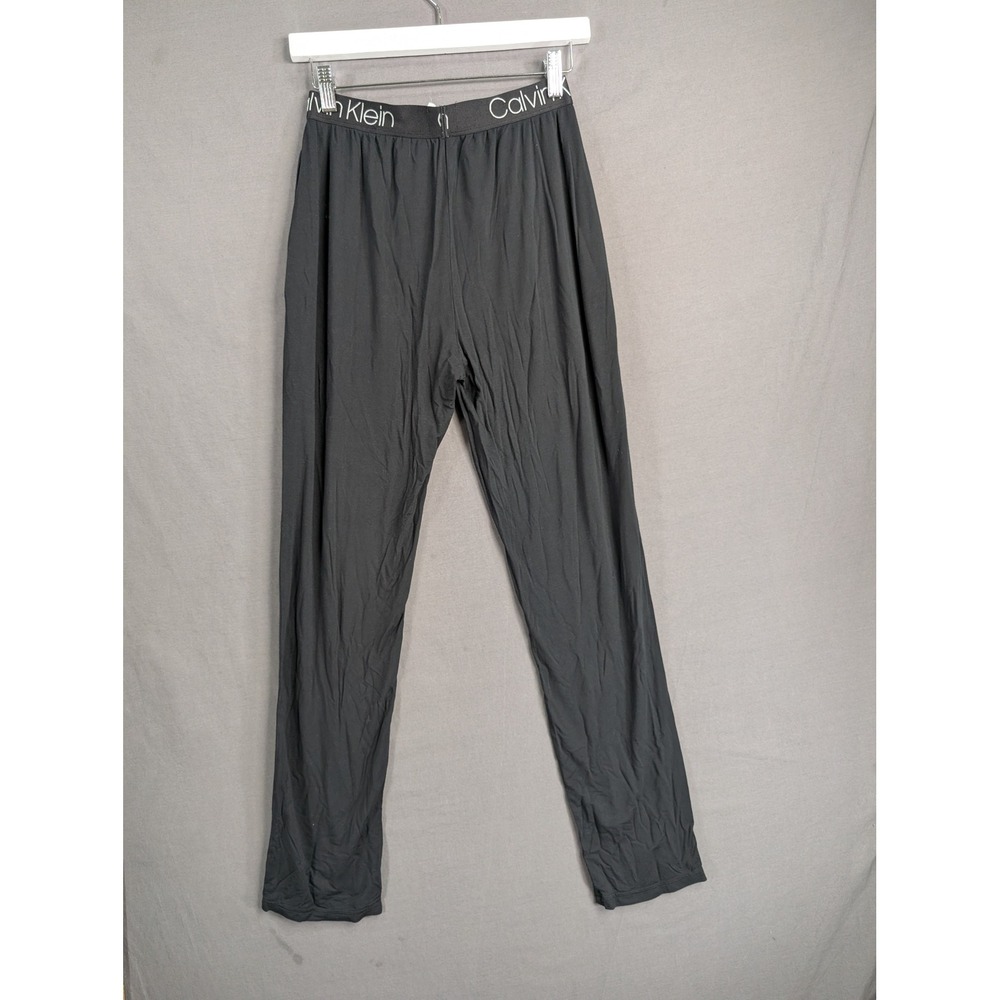 Calvin Klein Mens Black Elastic Logo Waist Sleep Lounge Pants NM1662 Size Small